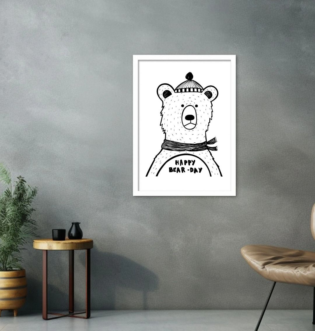 Happy Bear-day Print